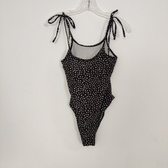 ZAFUL Swimsuit Size 4 Polka Dot Black White Spaghetti Straps Beach Summer Pool - Picture 5 of 10